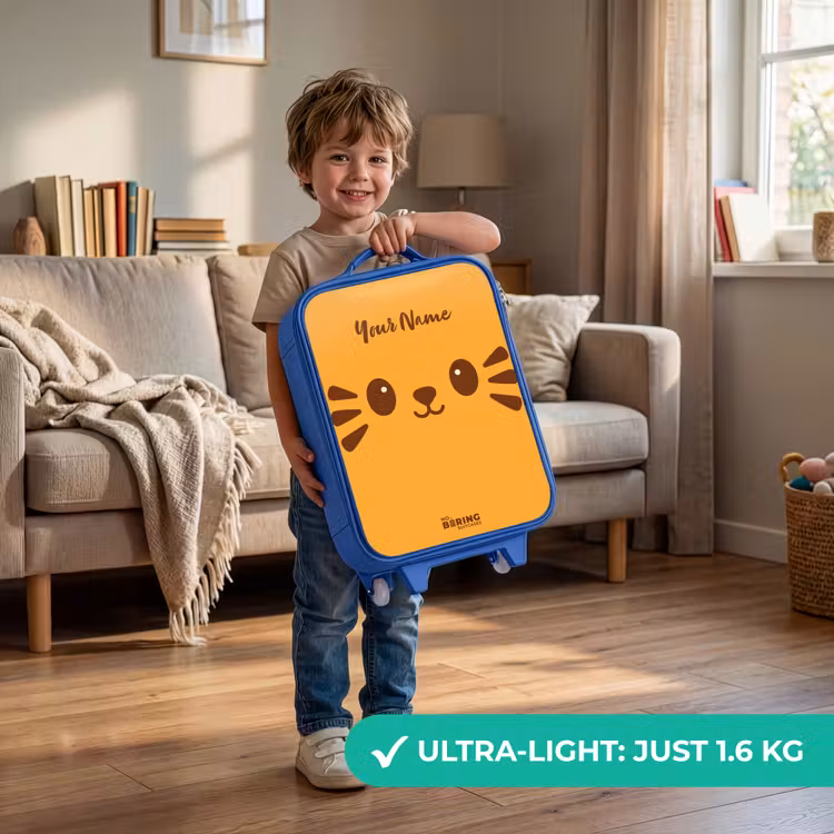 Kawai - Tijger - Oranje Kinderkoffer - Blauw klein -sfeer2_EN