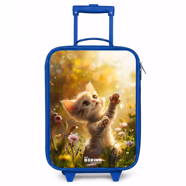 Koosje kitten Kinderkoffer - Blauw klein -3d
