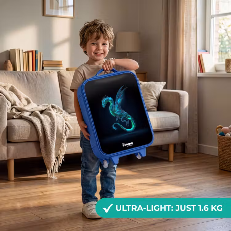 Legendarische cyberdraak Kinderkoffer - Blauw klein -sfeer2_EN