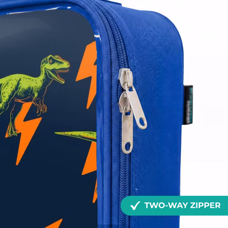 Bliksemsnelle raptors Kinderkoffer - Blauw klein -rits_EN