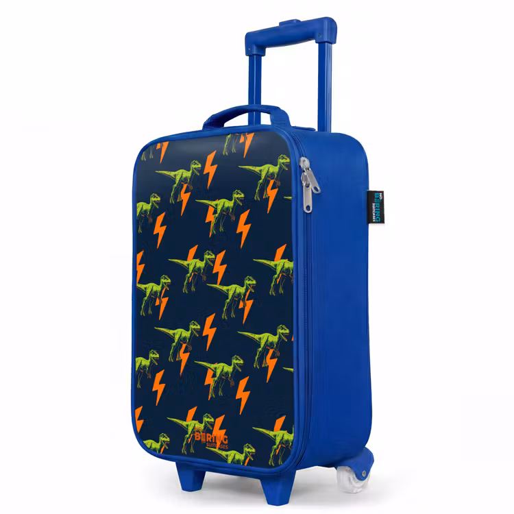 Bliksemsnelle raptors Kinderkoffer - Blauw klein -productfoto_schuin