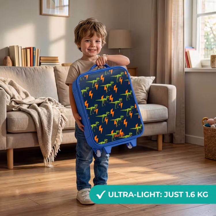 Bliksemsnelle raptors Kinderkoffer - Blauw klein -sfeer2_EN