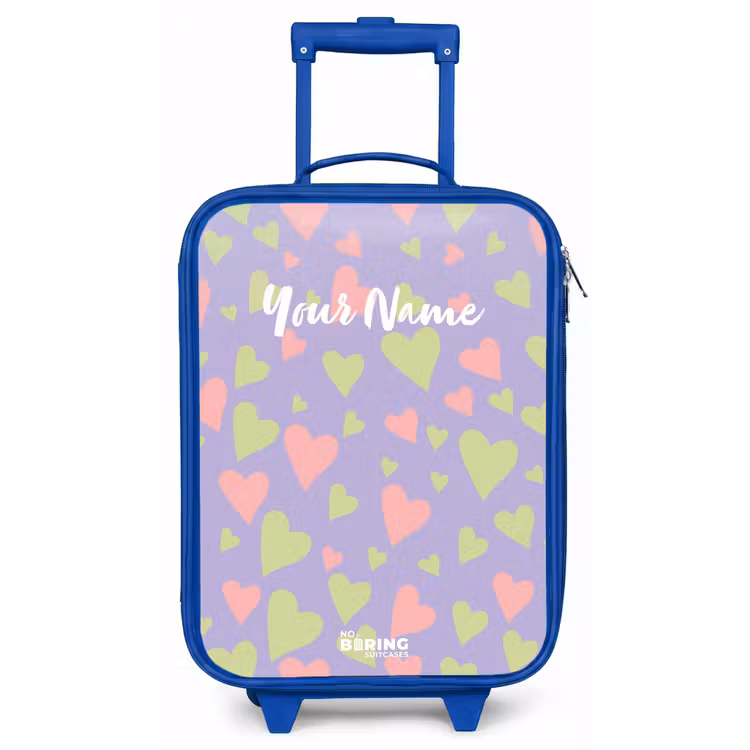 Lovely lila Kinderkoffer - Blauw klein -zz3dotto