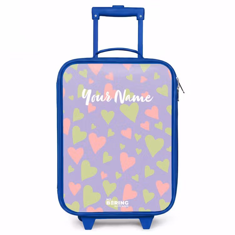 Lovely lila Kinderkoffer - Blauw klein -3d