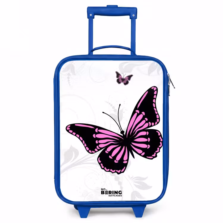 Magenta monarch Kinderkoffer - Blauw klein -3d