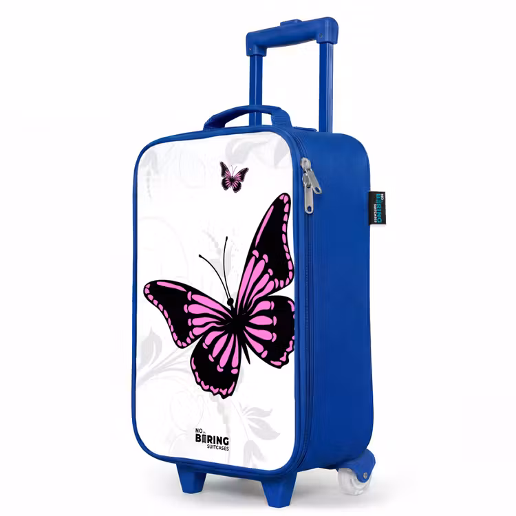 Magenta monarch Kinderkoffer - Blauw klein -productfoto_schuin