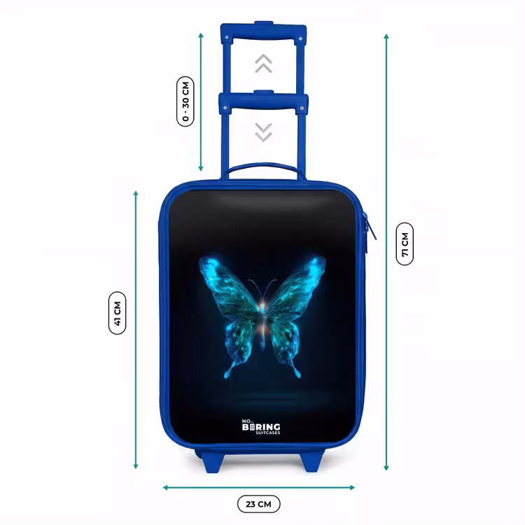 Magische digitale vlinder Kinderkoffer - Blauw klein -productfoto_formaten