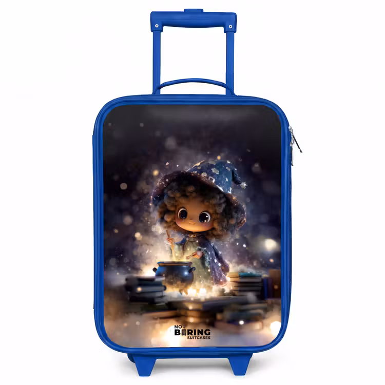 Magische Nacht vol Toverkunst Kinderkoffer - Blauw klein -3d