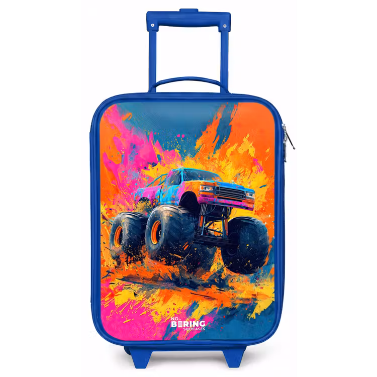 Monstertruck - Verfspatten - Kleurrijk - Explosie Kinderkoffer - Blauw klein -zz3dotto