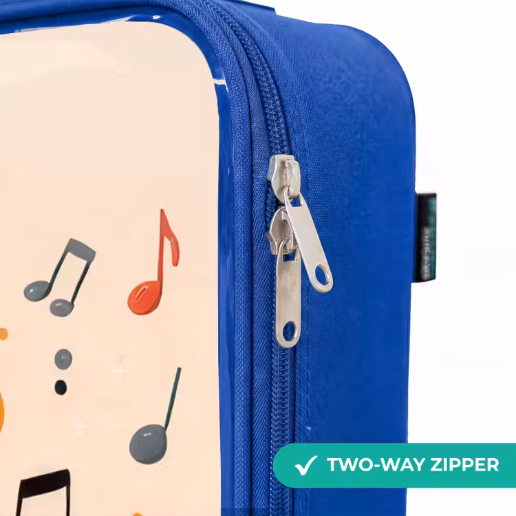 Muis - Saxofoon - Muziek Kinderkoffer - Blauw klein -rits_EN