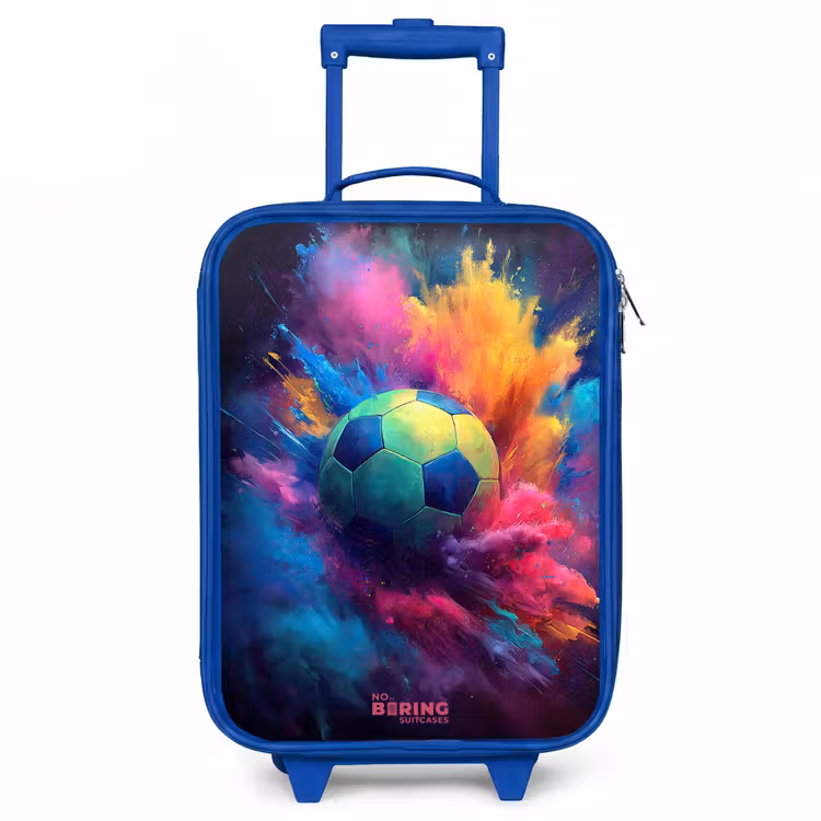 Neon - Bal - Kleurrijk Kinderkoffer - Blauw klein -3d