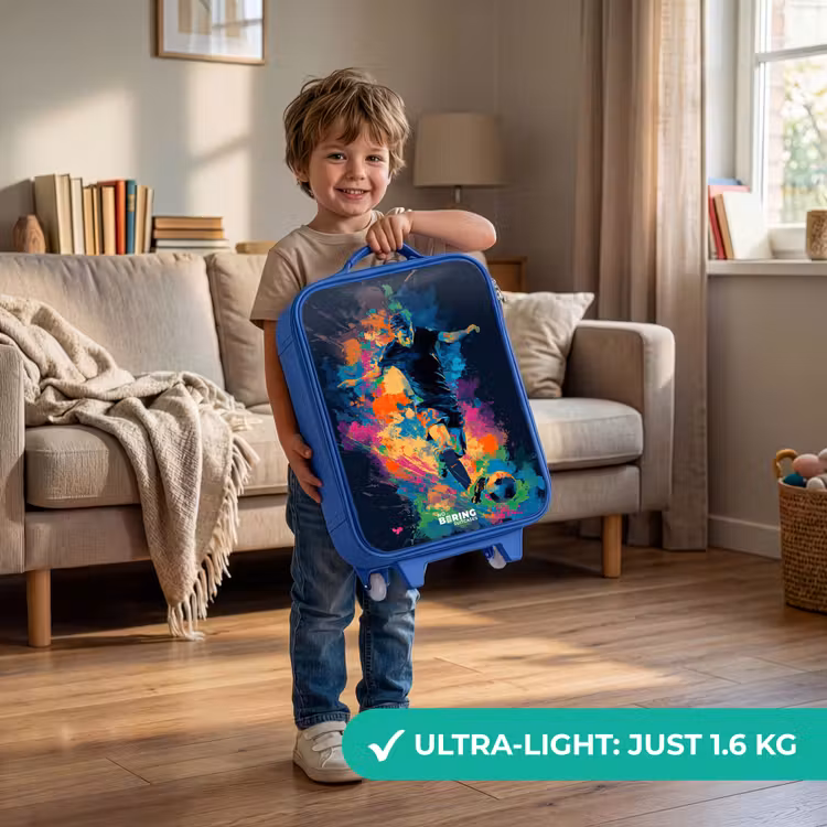 Neon - Voetballer - Kleurrijk Kinderkoffer - Blauw klein -sfeer2_EN