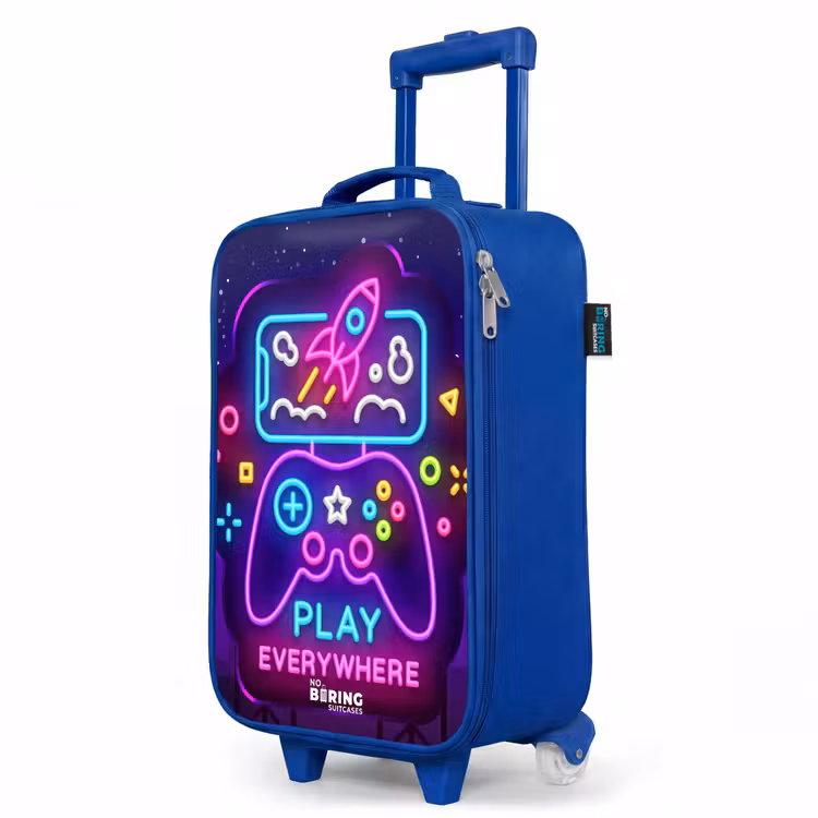 Neonbord met controller Kinderkoffer - Blauw klein -productfoto_schuin