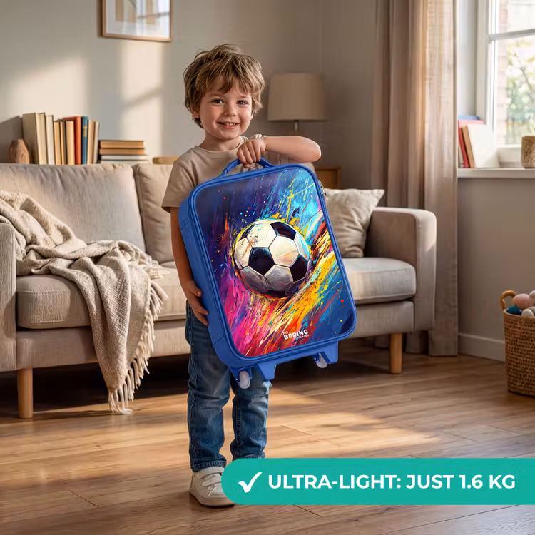 Neon - Voetbal - Kleurrijk Kinderkoffer - Blauw klein -sfeer2_EN