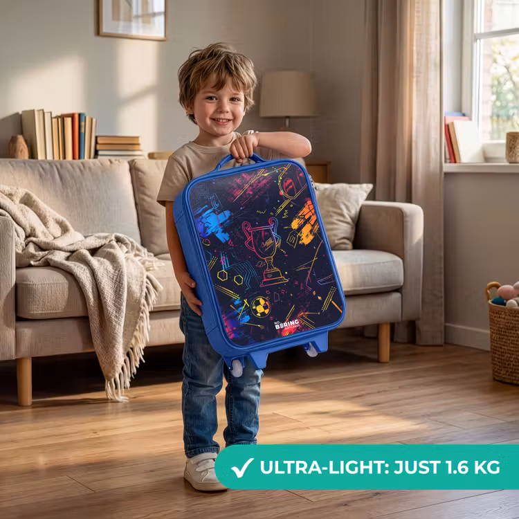 Neon sporttrofee design Kinderkoffer - Blauw klein -sfeer2_EN