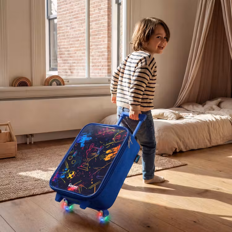 Neon sporttrofee design Kinderkoffer - Blauw klein -sfeer1