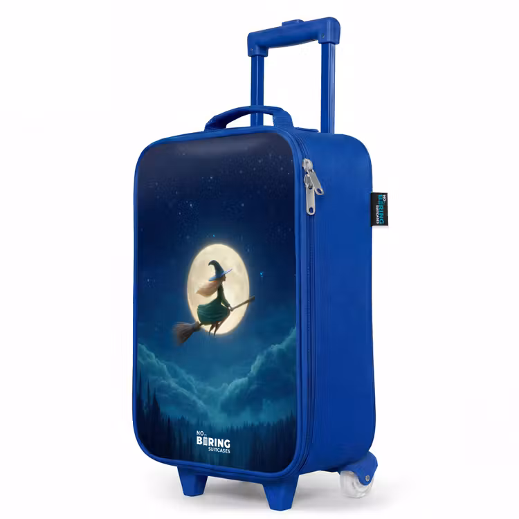 Nachtelijke Vlucht over het Woud Kinderkoffer - Blauw klein -productfoto_schuin