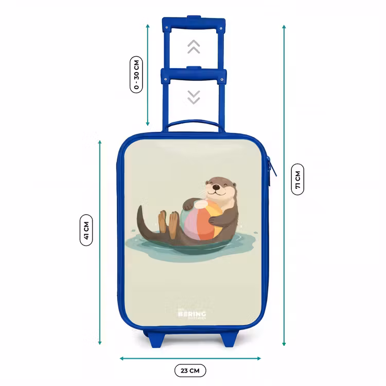 Otter - Strandbal - Water Kinderkoffer - Blauw klein -productfoto_formaten