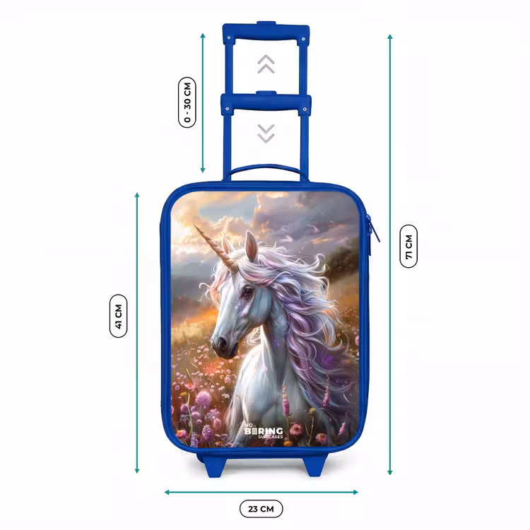 Pastel parelhoorn Kinderkoffer - Blauw klein -productfoto_formaten