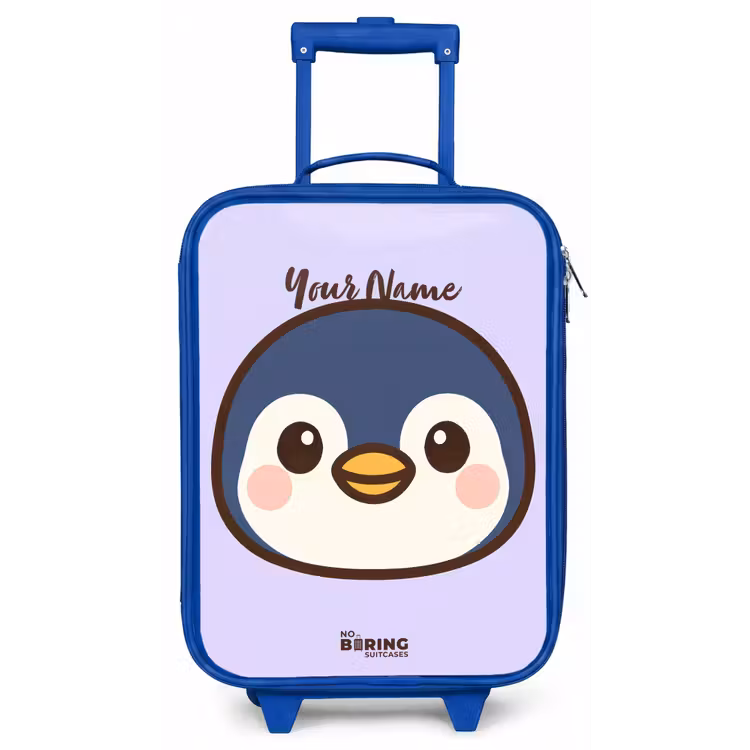 Pinguïn Kinderkoffer - Blauw klein -zz3dotto