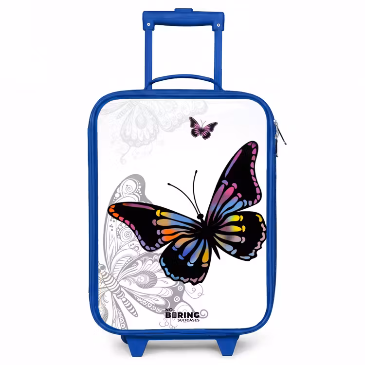 Petal papillon Kinderkoffer - Blauw klein -3d