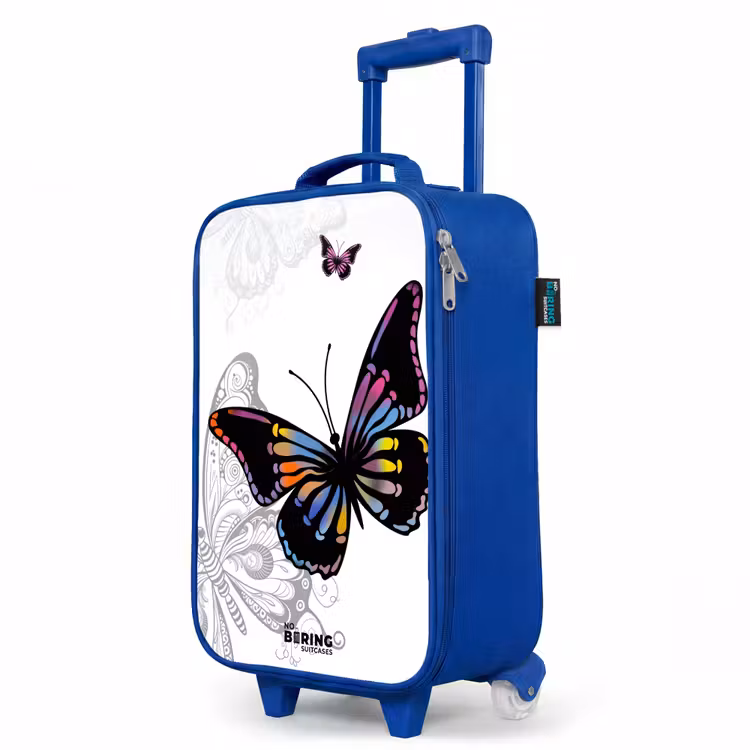 Petal papillon Kinderkoffer - Blauw klein -productfoto_schuin