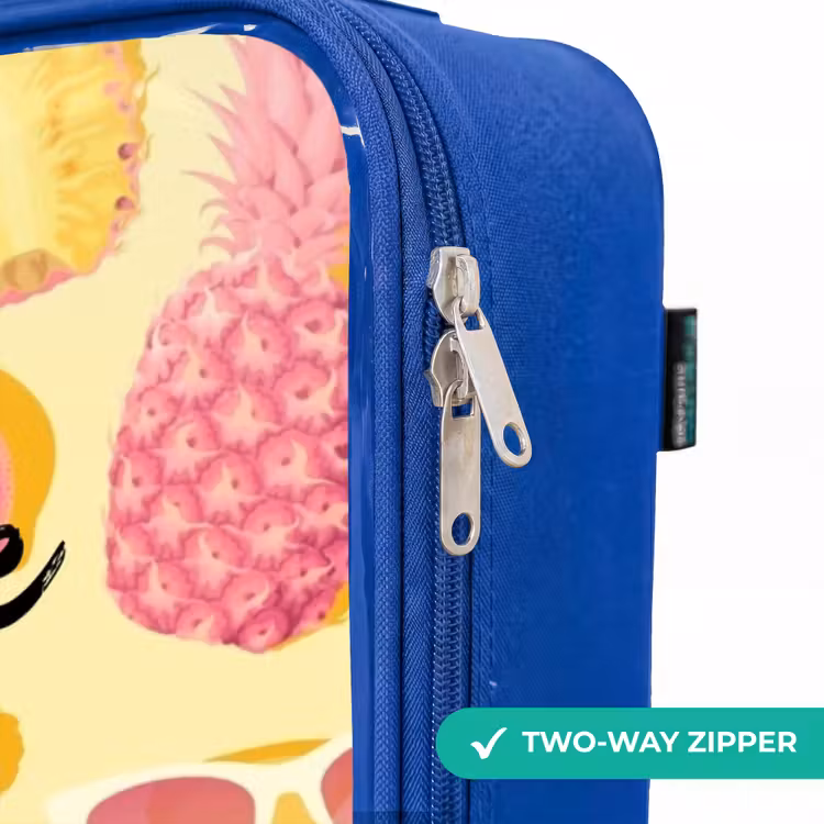 Pina colada Kinderkoffer - Blauw klein -rits_EN