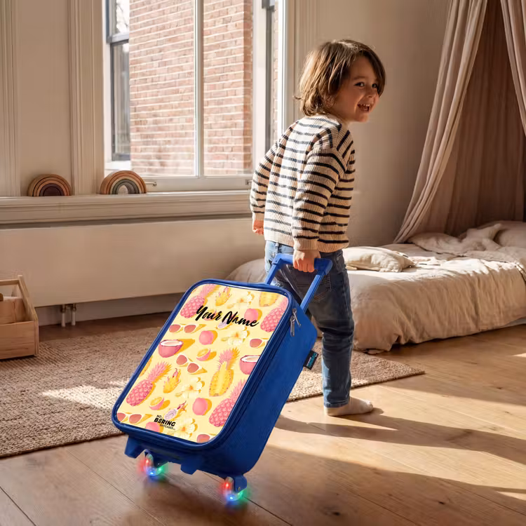 Pina colada Kinderkoffer - Blauw klein -sfeer1