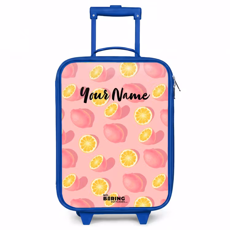 Pink limoncello Kinderkoffer - Blauw klein -3d