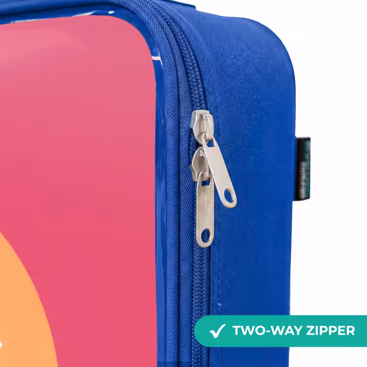 Roze ranger Kinderkoffer - Blauw klein -rits_EN