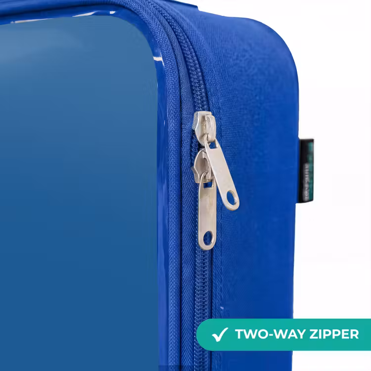 Piraten octopus met een hoed Kinderkoffer - Blauw klein -rits_EN
