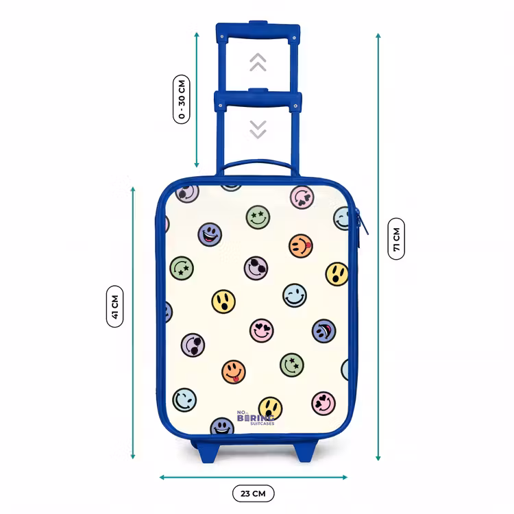 Speelse smiley-mix Kinderkoffer - Blauw klein -productfoto_formaten