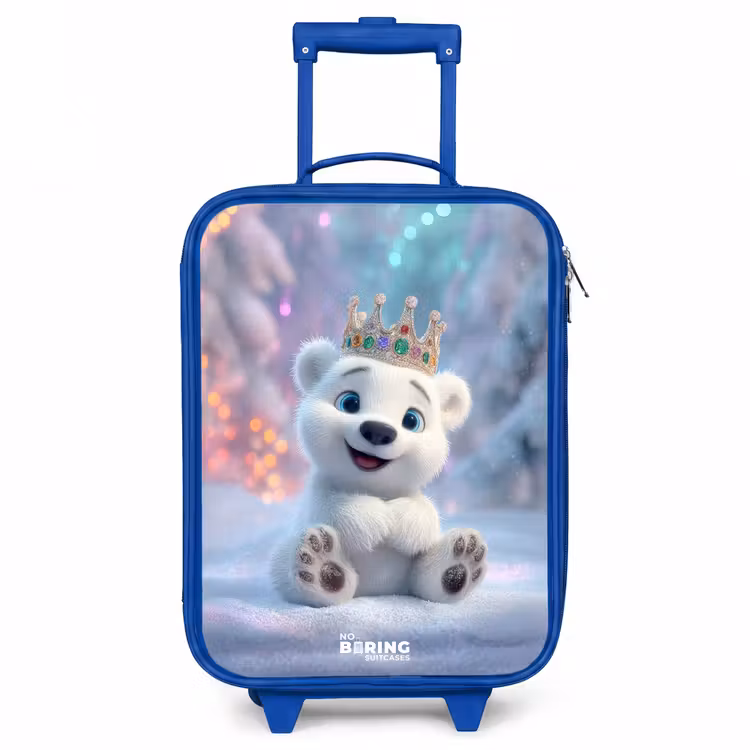 IJsbeer - Kroon - Winter Kinderkoffer - Blauw klein -3d