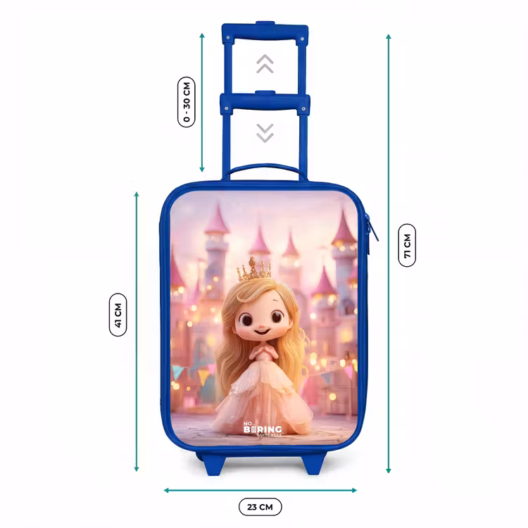 Prinses - Roze - Kasteel Kinderkoffer - Blauw klein -productfoto_formaten