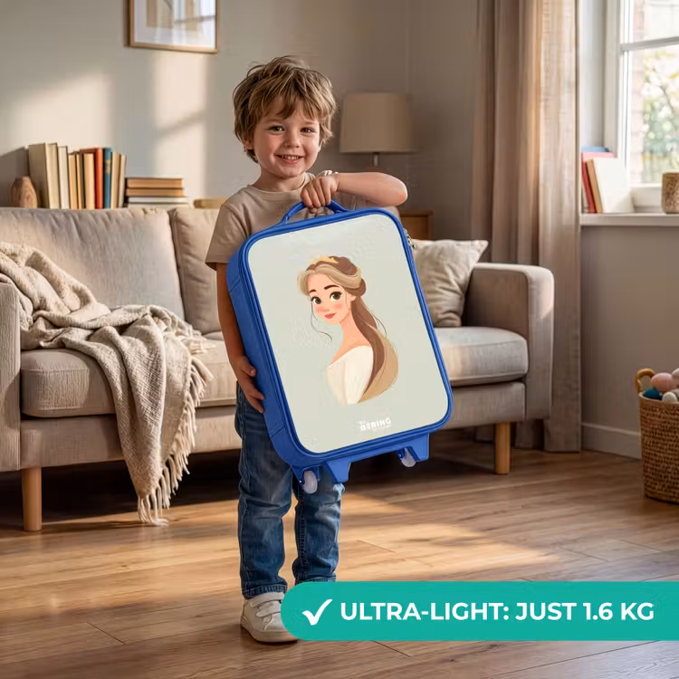 Prinses met een tiara - Groen Kinderkoffer - Blauw klein -sfeer2_EN