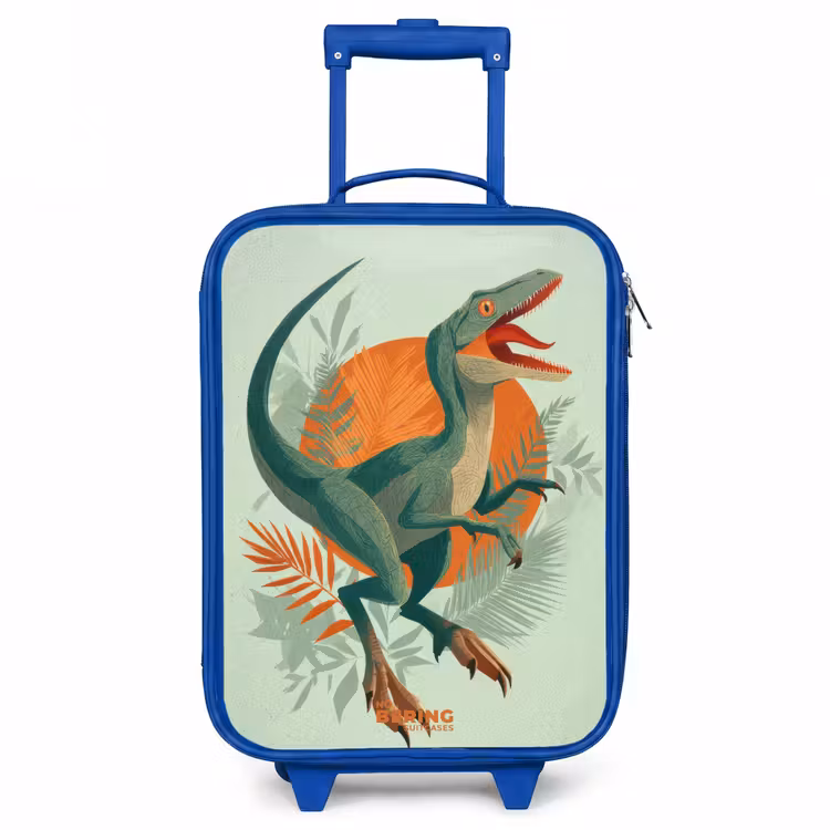 Sluipende jager met bladeren Kinderkoffer - Blauw klein -3d