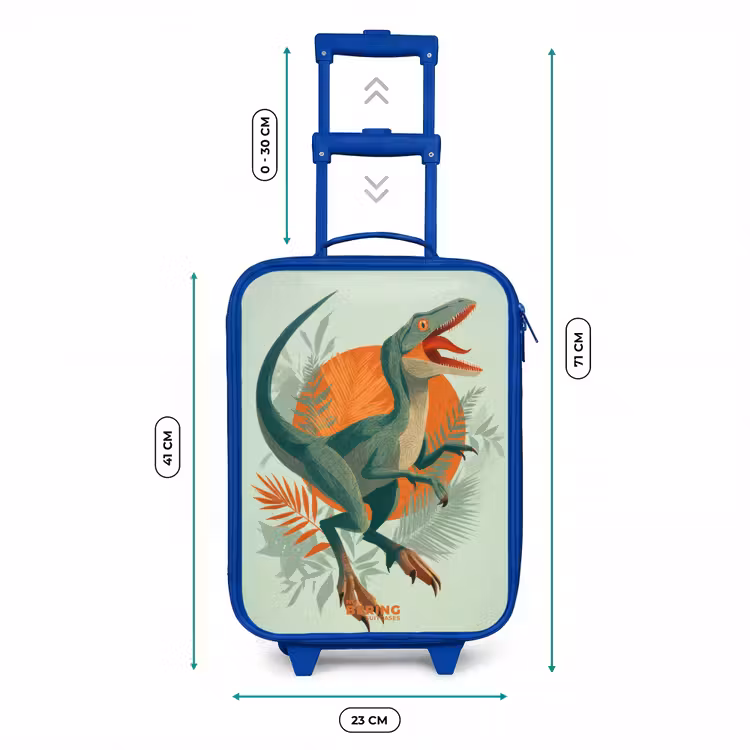 Sluipende jager met bladeren Kinderkoffer - Blauw klein -productfoto_formaten