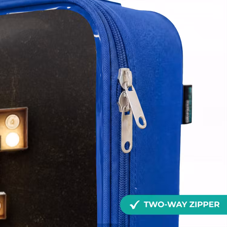 Qoute met licht Kinderkoffer - Blauw klein -rits_EN
