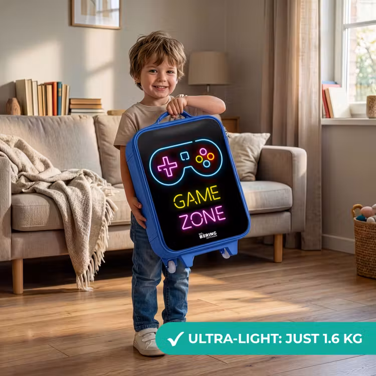 Qoute met neonkleuren Kinderkoffer - Blauw klein -sfeer2_EN