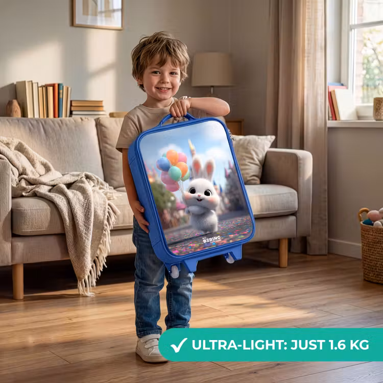 Konijn - Ballonnen Kinderkoffer - Blauw klein -sfeer2_EN