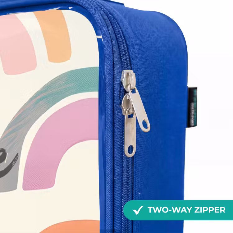Regenbogen Kinderkoffer - Blauw klein -rits_EN