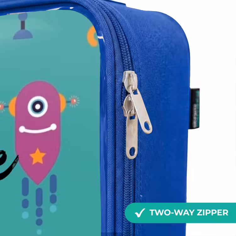 Robo rave Kinderkoffer - Blauw klein -rits_EN