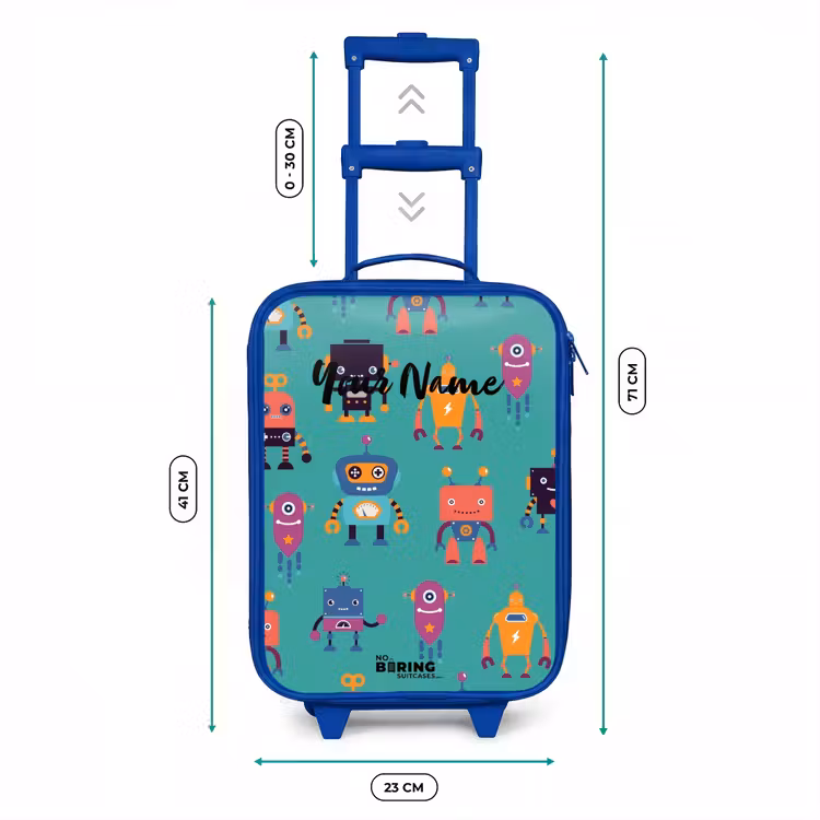 Robo rave Kinderkoffer - Blauw klein -productfoto_formaten