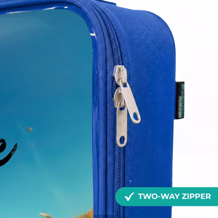 Zandsloper Kinderkoffer - Blauw klein -rits_EN