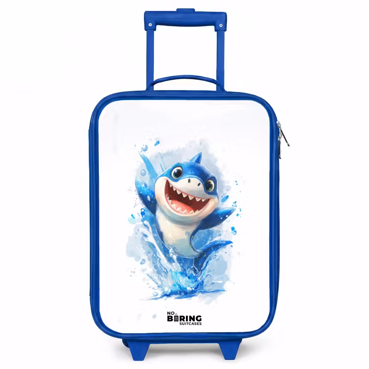 Haai - Tanden - Water Kinderkoffer - Blauw klein -3d