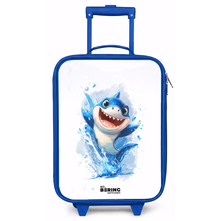 Haai - Tanden - Water Kinderkoffer - Blauw klein -zz3dotto