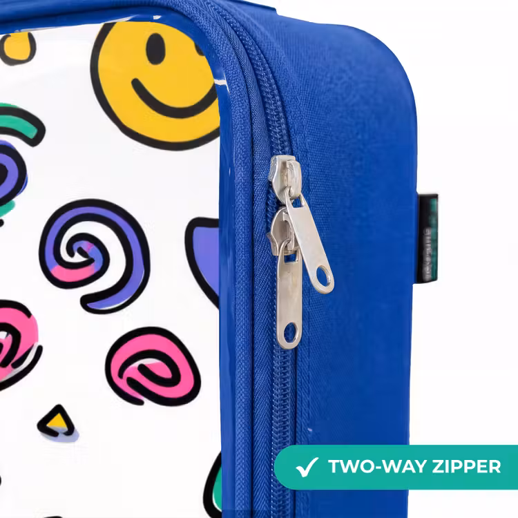 Smiley - Hartje - Ster Kinderkoffer - Blauw klein -rits_EN