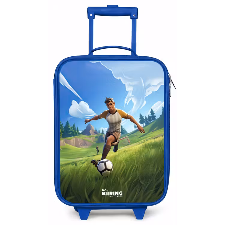 Voetbal - Jongen - Goal - Voetbaltenue Kinderkoffer - Blauw klein -zz3dotto
