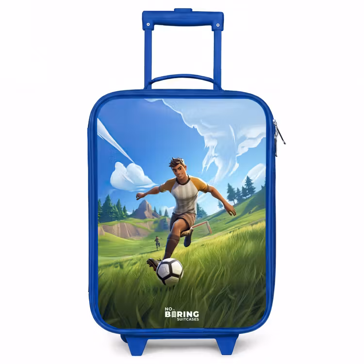 Voetbal - Jongen - Goal - Voetbaltenue Kinderkoffer - Blauw klein -3d