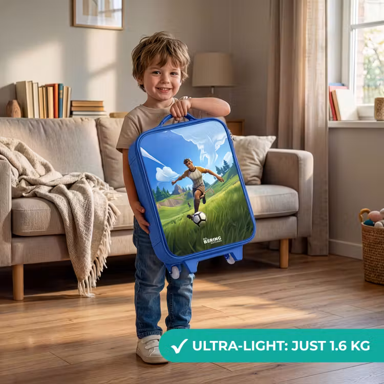 Voetbal - Jongen - Goal - Voetbaltenue Kinderkoffer - Blauw klein -sfeer2_EN